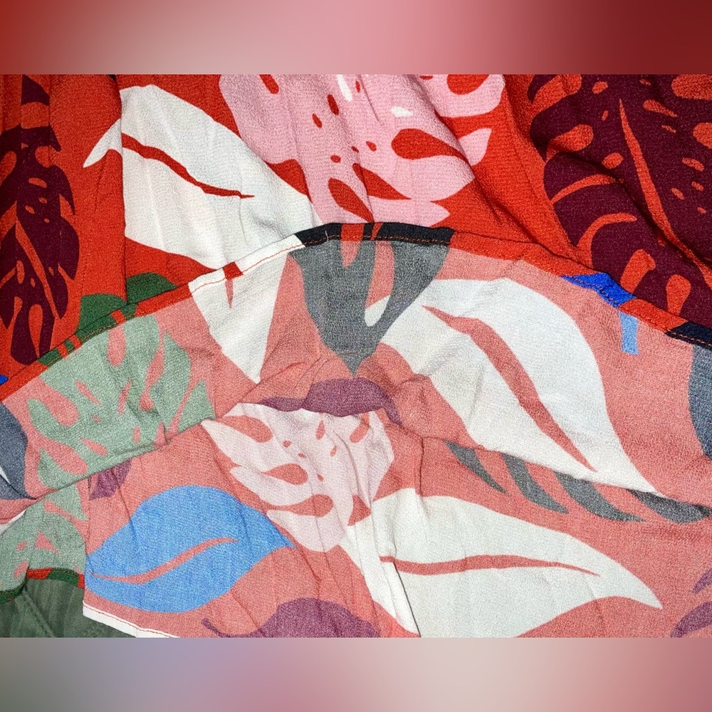 RACHEL PALLY Red Leaf Print Reversible Halter Maternity Dress, Size XS, LIKE NEW - Picture 11 of 13